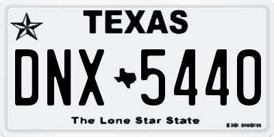 TX license plate DNX5440