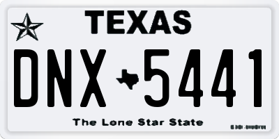 TX license plate DNX5441