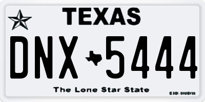 TX license plate DNX5444