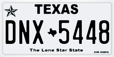 TX license plate DNX5448