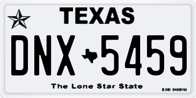 TX license plate DNX5459