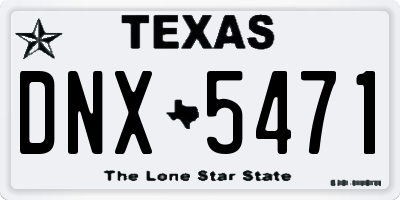 TX license plate DNX5471