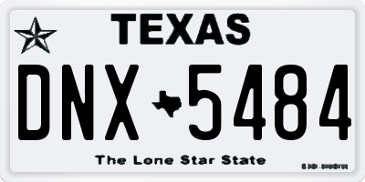 TX license plate DNX5484