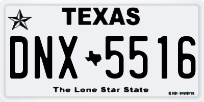 TX license plate DNX5516