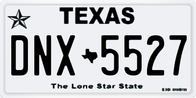 TX license plate DNX5527