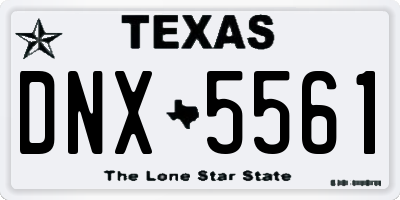 TX license plate DNX5561