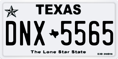 TX license plate DNX5565