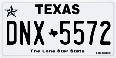 TX license plate DNX5572