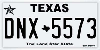 TX license plate DNX5573