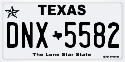 TX license plate DNX5582
