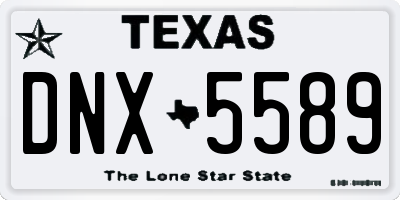 TX license plate DNX5589
