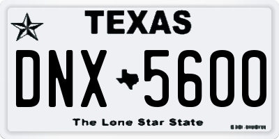 TX license plate DNX5600
