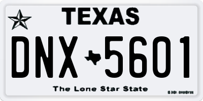 TX license plate DNX5601