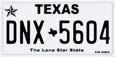 TX license plate DNX5604