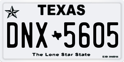 TX license plate DNX5605