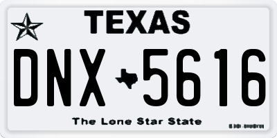 TX license plate DNX5616