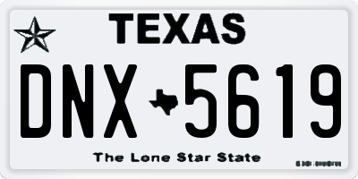 TX license plate DNX5619