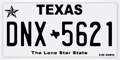 TX license plate DNX5621