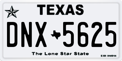 TX license plate DNX5625