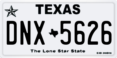 TX license plate DNX5626