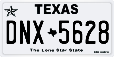 TX license plate DNX5628