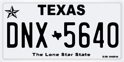 TX license plate DNX5640