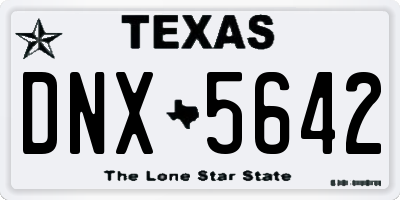 TX license plate DNX5642