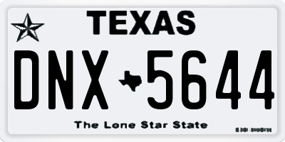 TX license plate DNX5644