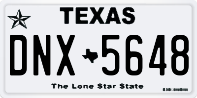 TX license plate DNX5648