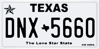 TX license plate DNX5660