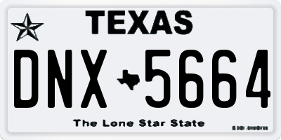 TX license plate DNX5664