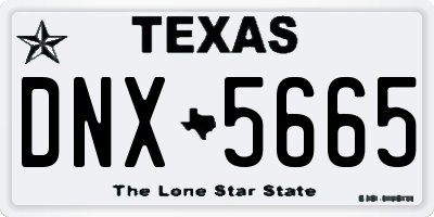 TX license plate DNX5665