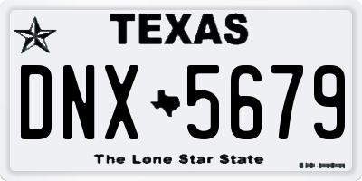 TX license plate DNX5679