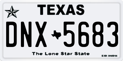 TX license plate DNX5683