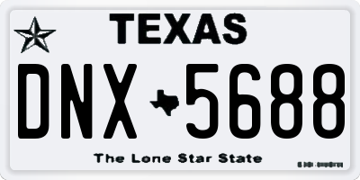 TX license plate DNX5688