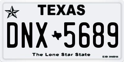 TX license plate DNX5689