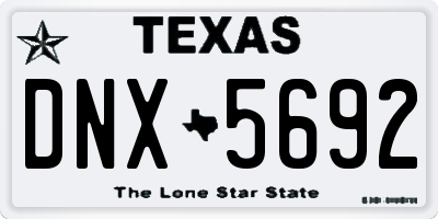 TX license plate DNX5692