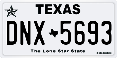 TX license plate DNX5693