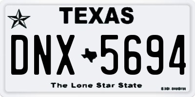 TX license plate DNX5694