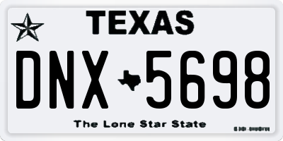 TX license plate DNX5698