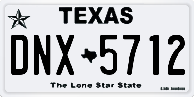 TX license plate DNX5712