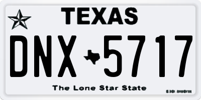TX license plate DNX5717