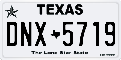 TX license plate DNX5719