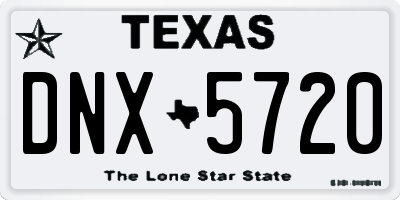 TX license plate DNX5720