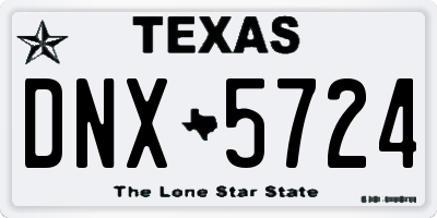 TX license plate DNX5724