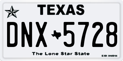 TX license plate DNX5728