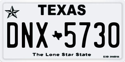 TX license plate DNX5730