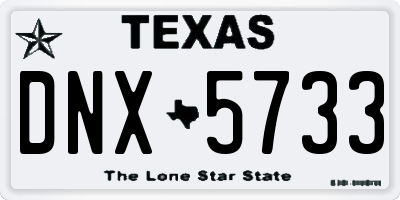 TX license plate DNX5733