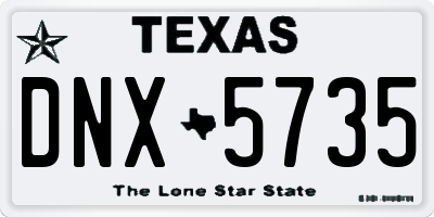 TX license plate DNX5735
