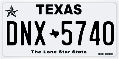TX license plate DNX5740